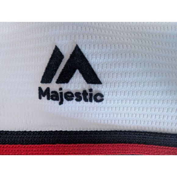 Majestic Los Bravos Jersey Women Medium Atlanta Braves Cool Base Rare - Picture 10 of 16